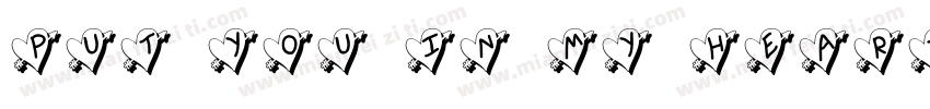 put you in my heart字体转换